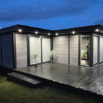 Luxury Composite Pod At Night Northampton