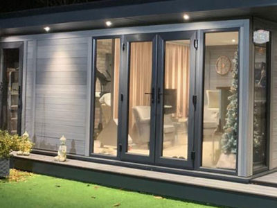 Garden Room With Christmas Tree And Decorations Poster
