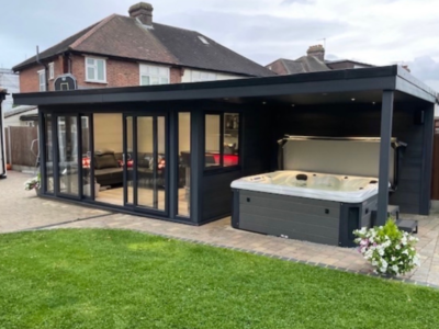 Ashmere Garden Room With Side Canopy Hot Tub Enclosure