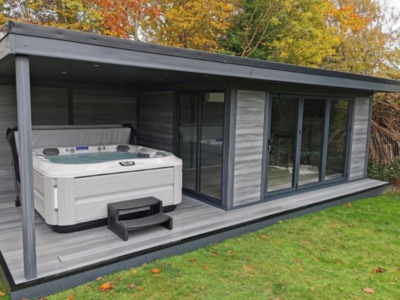 Bespoke Garden Build Side Canopy For Hot Tub Enclosure