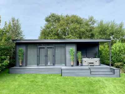Dark Grey Hot Tub Canopy