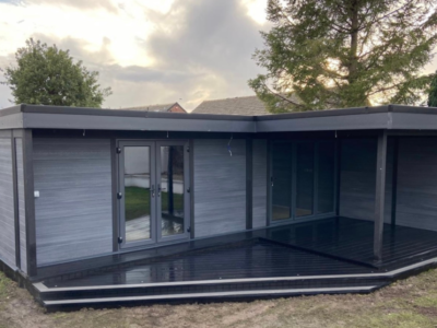 Front Decking Side Canopy Garden Room
