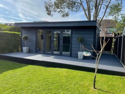 Large Decking Area With Front Flyover And French Door Front Opening