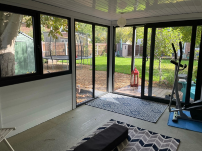 White Interior With Sliding Doors