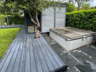 Gym Garden Build 90 Degree Decking