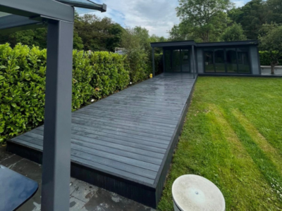 Gym Garden Build Decking Area